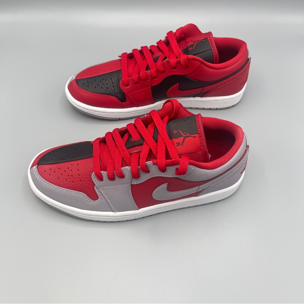 New Nike Air Jordan 1 Low SE Gym Red/Black/White/Cement Grey #Women's - Picture 12 of 16
